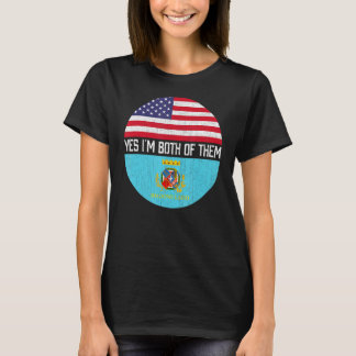 Halb Amerikaner Halb-Latium Flaggenfamilie T-Shirt