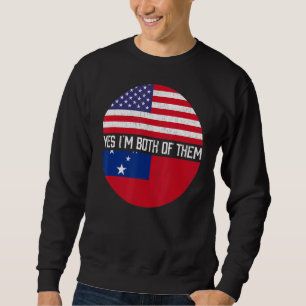 Halb Amerikaner, halb Samoaner Flagge Familie Erbe Sweatshirt