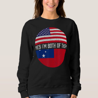 Halb Amerikaner, halb Samoaner Flagge Familie Erbe Sweatshirt