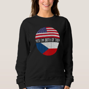 Halb-Amerikaner Halb Tschechien Flaggenfamilie USA Sweatshirt