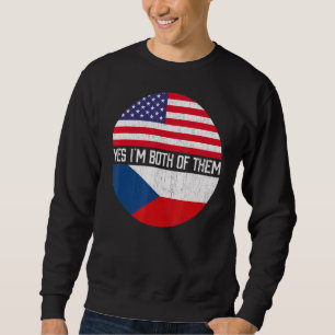 Halb-Amerikaner Halb Tschechien Flaggenfamilie USA Sweatshirt
