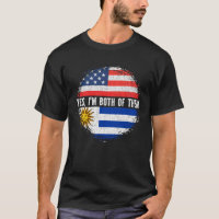 Halb-Amerikaner Halb-Uruguayan-USA-Flagge Uruguay