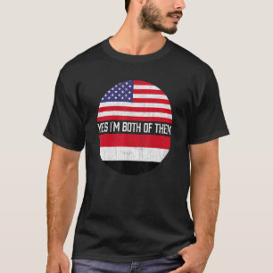 Halb-Amerikaner Halb-Yemeni-USA-Flaggenfamilie Erb T-Shirt
