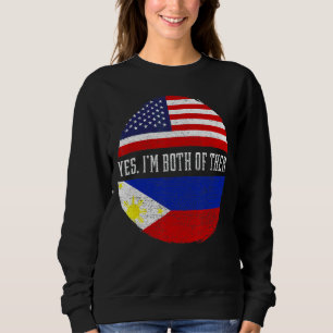 Halb-Amerikaner Halbe philippinische Flagge Philip Sweatshirt