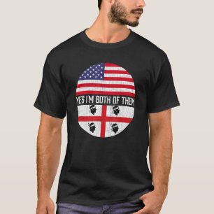 Halb Amerikaner Halbe sardische Flagge Familie Her T-Shirt