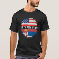 Halb-Amerikaner Halbe serbische US-Flagge Serbien