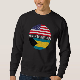 Halb-Amerikaner Half-Bahamian US-Flaggenfamilie He Sweatshirt