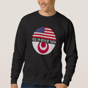 Halb-Amerikaner Half Okinawa USA Flaggenfamilie He Sweatshirt