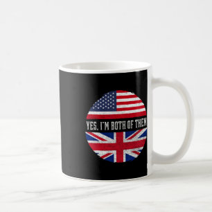 Halb amerikanisch halb britisch USA-Flagge Vereini Kaffeetasse