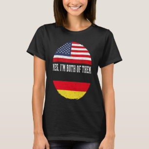 Halb Amerikanisch Halb Deutsch USA-Flagge Deutschl T-Shirt