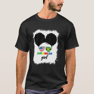 Halb Amerikanisch Und Jamaikanisch Amerika Jamaika T-Shirt