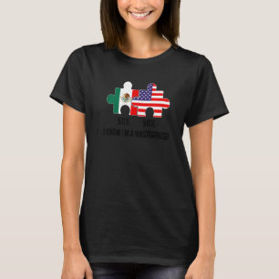 Halb amerikanische halb mexikanische Flagge Kombin T-Shirt