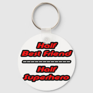 Halb bester Freund Half Superhero Schlüsselanhänger