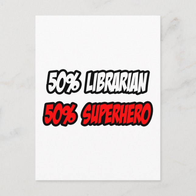 Halb-Bibliothekar................................. Postkarte (Vorderseite)