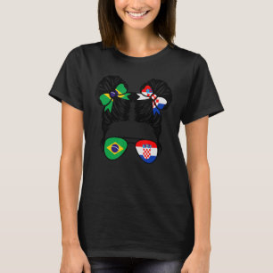 Halb brasilianischer Halbkroatischer Mädchen Brasi T-Shirt