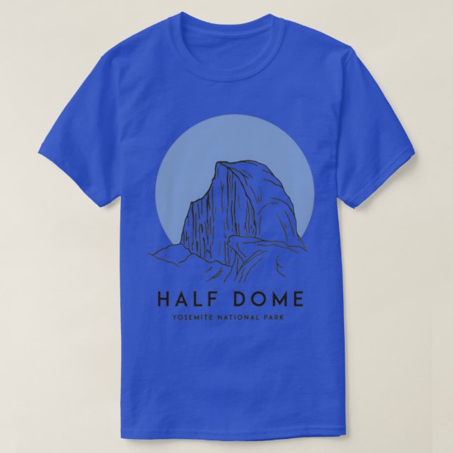 Halb Dome Yosemite Nationalpark California BLAU T-Shirt (Design vorne)