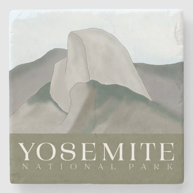 Halb Dome, Yosemite Nationalpark Stone Untersetzer (Vorderseite)