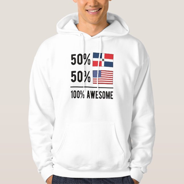 Halb dominikanische Half-Amerikanische Dominikanis Hoodie (Vorderseite)