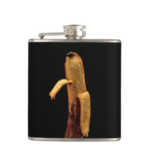 Halb geschälte Banane Stillleben Flachmann