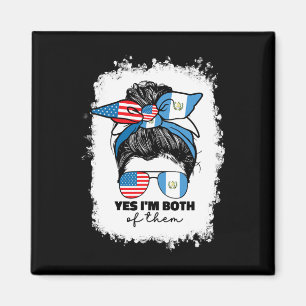 Halb guatemaltekisch und amerikanisch Guatemala US Magnet