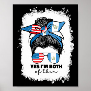 Halb guatemaltekisch und amerikanisch Guatemala US Poster