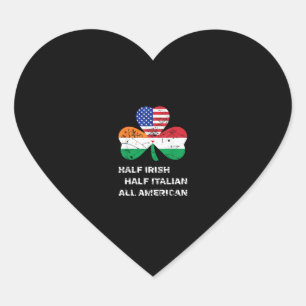 Halb irisch Halb Italienisch Alle amerikanischen F Herz-Aufkleber