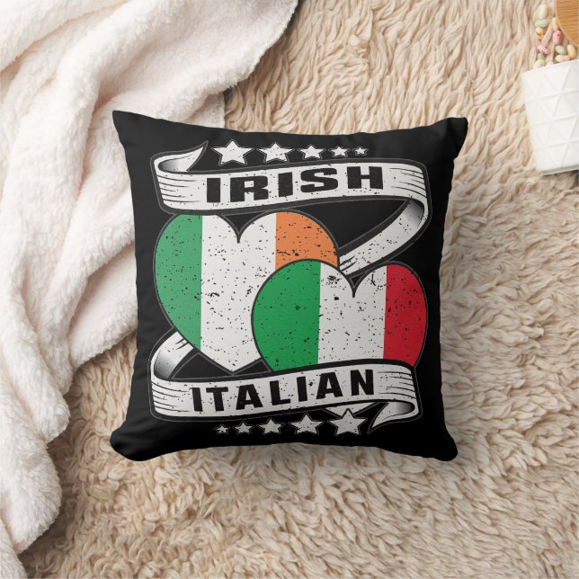 Halb irische Halbfinale Italienische Flagge Kissen (Decke)
