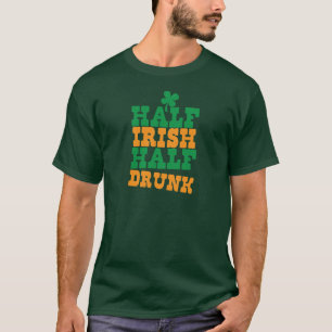 Halb irisches halbes betrunkenes T-Shirt