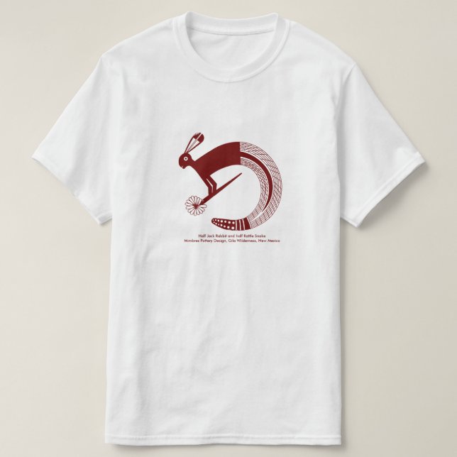Halb-Jack-Kaninchen und Halbschlange T-Shirt (Design vorne)