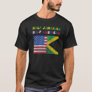 Halb Jamaikaner halb Amerikaner halb jamaikanisch T-Shirt