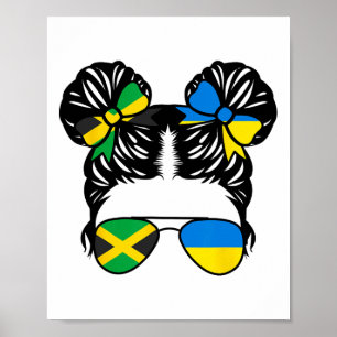Halb jamaikanisches halb ukrainisches Mädchen Jama Poster