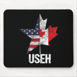 Halb kanadisch amerikanisch Useh Kanada USA-Flagge Mousepad