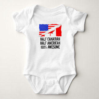Halb kanadisches halbes amerikanisches baby strampler