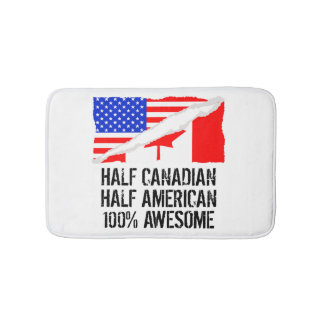 Halb kanadisches halbes amerikanisches badematte