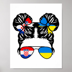 Halb kroatisch halb ukrainisches Mädchen Kroatien Poster