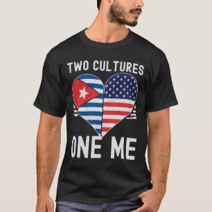 Halb kubanisch halb amerikanisch USA-Flagge Kuba A T-Shirt