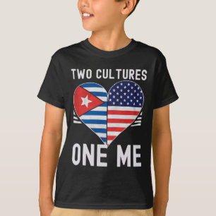 Halb kubanisch halb amerikanisch USA-Flagge Kuba A T-Shirt