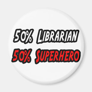 Halb-Librarian-Halb-Superheld Magnet