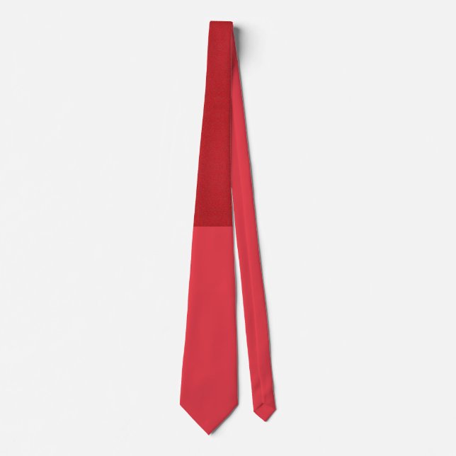 Halb Matte Half Glitzer Tomato Red Krawatte (Vorderseite)