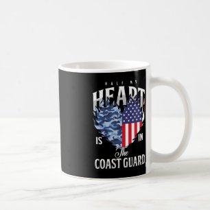 Halb mein Herz in der Küstenwache USA-Flagge Mari Kaffeetasse