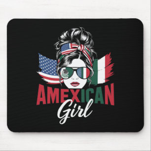 Halb mexikanisch halb amerikanisch USA-Flagge Mexi Mousepad