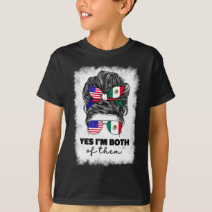 Halb mexikanisch und amerikanisch Mexiko Amerika U T-Shirt