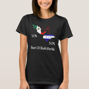 Halb mexikanische halb honduranische Flagge Karte T-Shirt