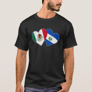 Halb mexikanische halb salvadorianische Flagge Her T-Shirt