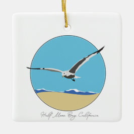 Halb Moon Bay, Kalifornien Sea Gull über Strand Keramikornament