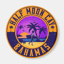 Halb Moon Cay Bahamas - Retro Vintager 80er Magnet