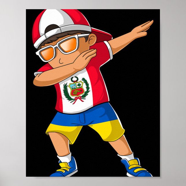 Halb peruanischer halb ukrainischer Junge Peru Ukr Poster (Vorne)