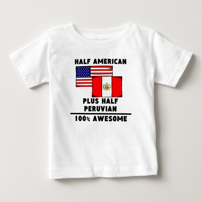 Halb peruanisches 100% fantastisch baby t-shirt (Vorderseite)