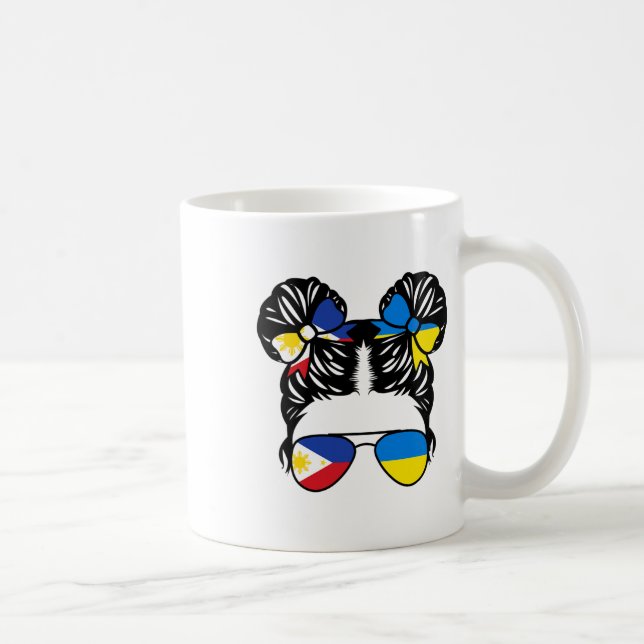 Halb philippinisch halb ukrainisches Mädchen Phili Kaffeetasse (Rechts)