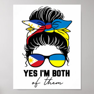 Halb philippinisch halb ukrainisches Mädchen Phili Poster